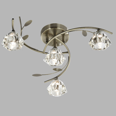 Alan Glass Semi Flush Mount