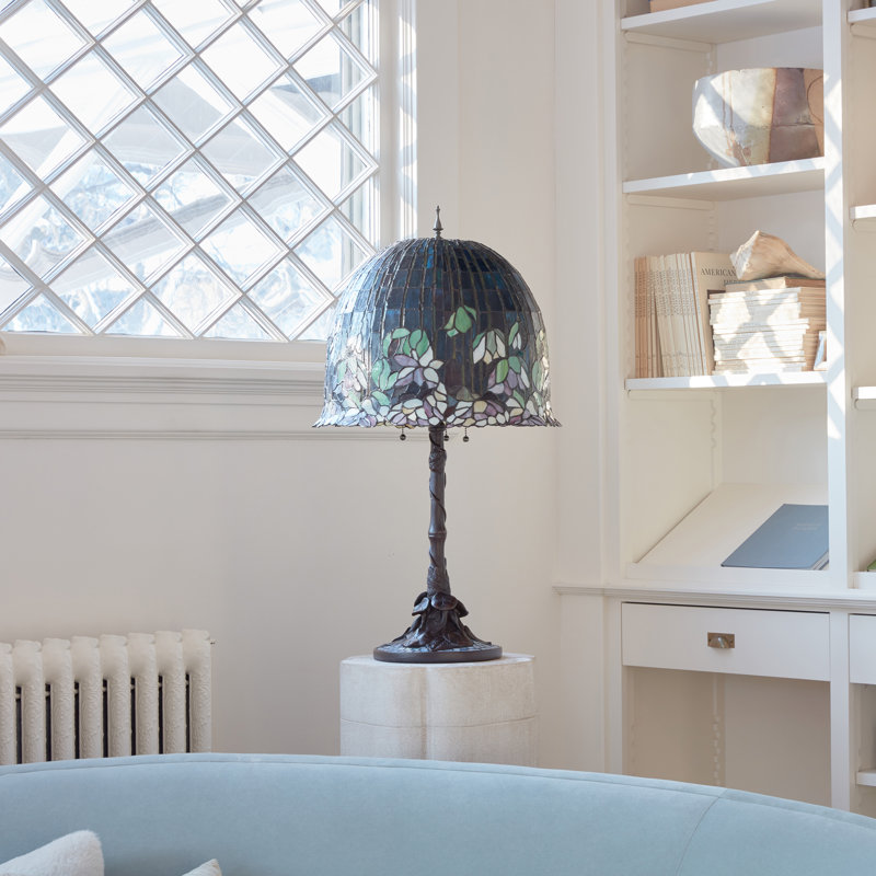 33.8"H Cramer Tiffany-Style Stained Glass Table Lamp