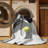 Machine Washable Auburndale Tennis Racket Ball Modern & Contemporary Geometric Rug in Gray – Black Binding-1547192437