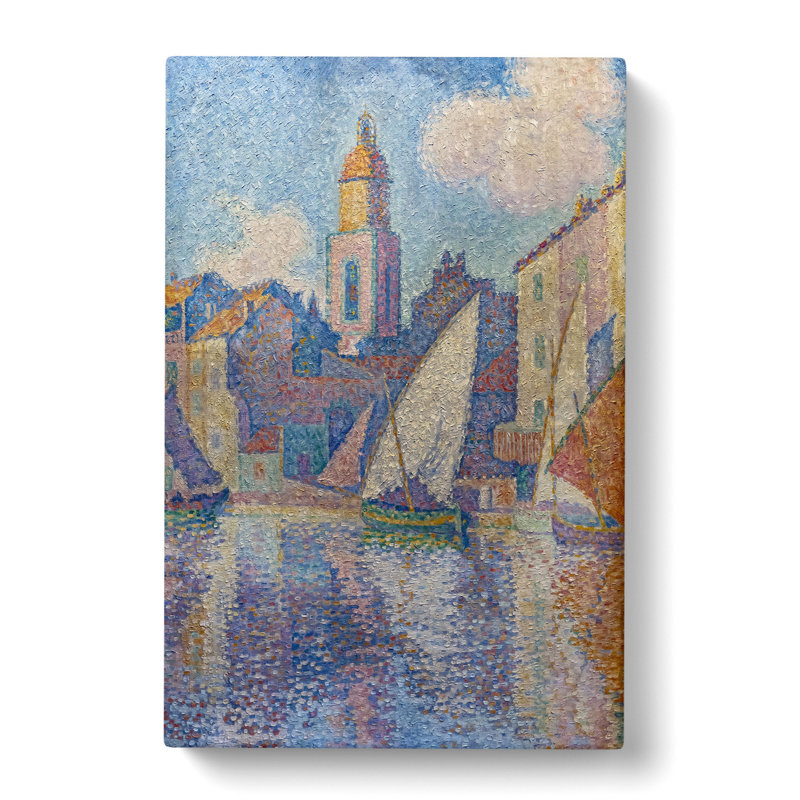 Bell Tower Of Saint-Tropez by Paul Signac - Wrapped Canvas Painting, 91cm H x 60cm W x 3cm D
