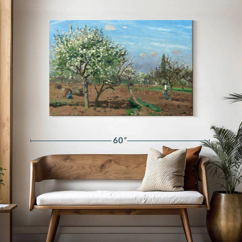 Alvord verger en fleurs Louveciennes 1872, H 32 po x l 48 po