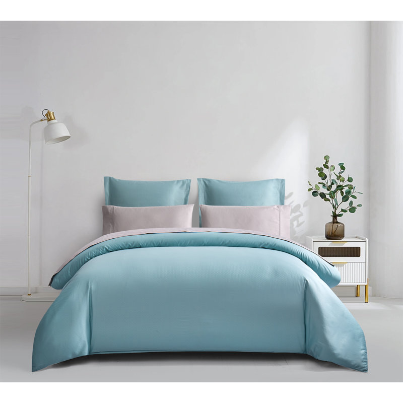 Ensemble de draps 100% coton 600 fils 600 fils, Ensemble de draps pour très grand lit avec 2 taie, Gris