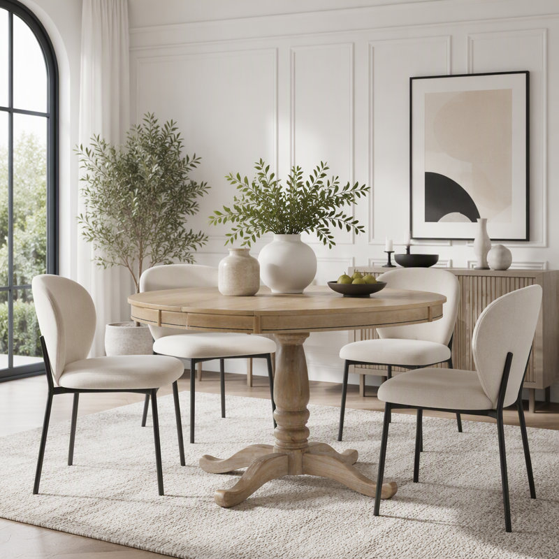 Table ronde moderne pour salle à manger, table de cuisine pour salle à manger