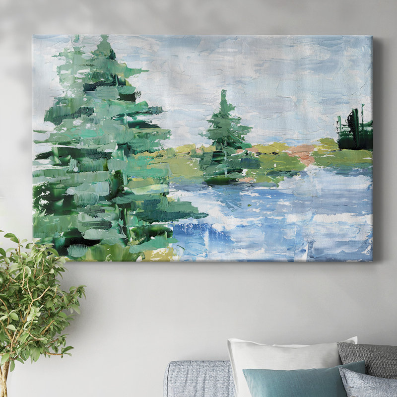 Toile tendue Evergreen Lake I-Gallery, H 32 po x l 48 po