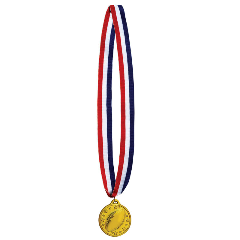Médaille de football avec ruban