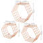 Mthimunye 3 Piece Hexagon Metal Floating Shelf-877380414