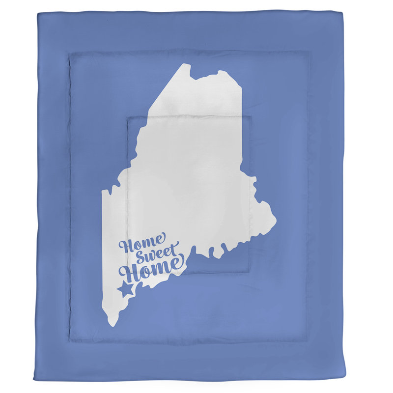 Portland Modern & Contemporary Polyester Percale Comforter, Twin XL Comforter, Blue
