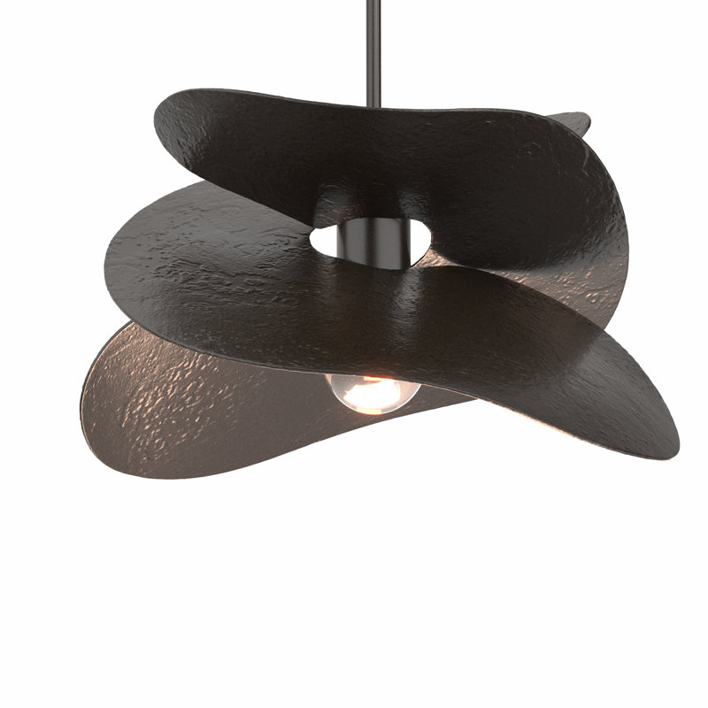 Hibiscus 1 - Light Unique/Statement Geometric Pendant, Oil Rubbed Bronze