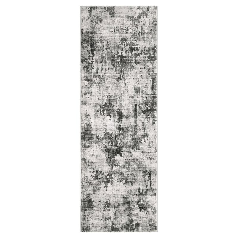 Abstract Machine Washable Rug with Rubber Backing for Living Room Modern Non-Slip Dining Room Rug Easy-Cleaning Colorful Floor Carpet for Bedroom Hallway Kitchen