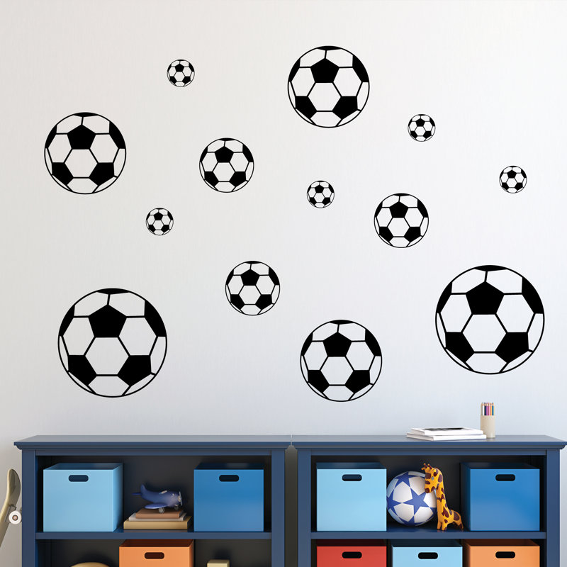 Sports Non-Wall Damaging Wall Decals, Black