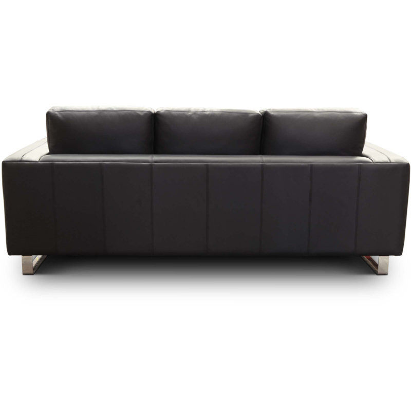 Tribeca Leather Sofa, Cobalt (Dreamer), Stainless Steel