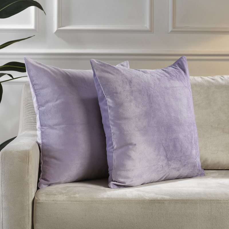 Matte Velvet Pillow Cover, 14" x 14", 72 Lavender