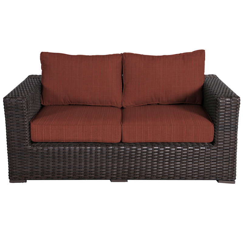 Woodham 65'' Wide Loveseat with Cushions, Henna Dupione