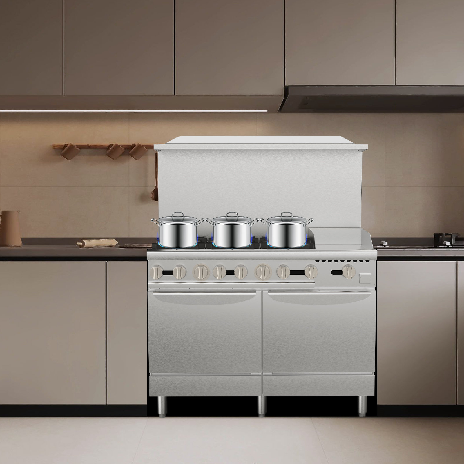 Egles 48" Commercial Stainless Steel Open Burners Gas Range 260000