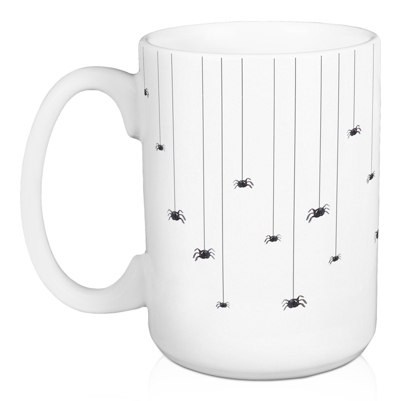 Grande tasse d'araignées pendantes