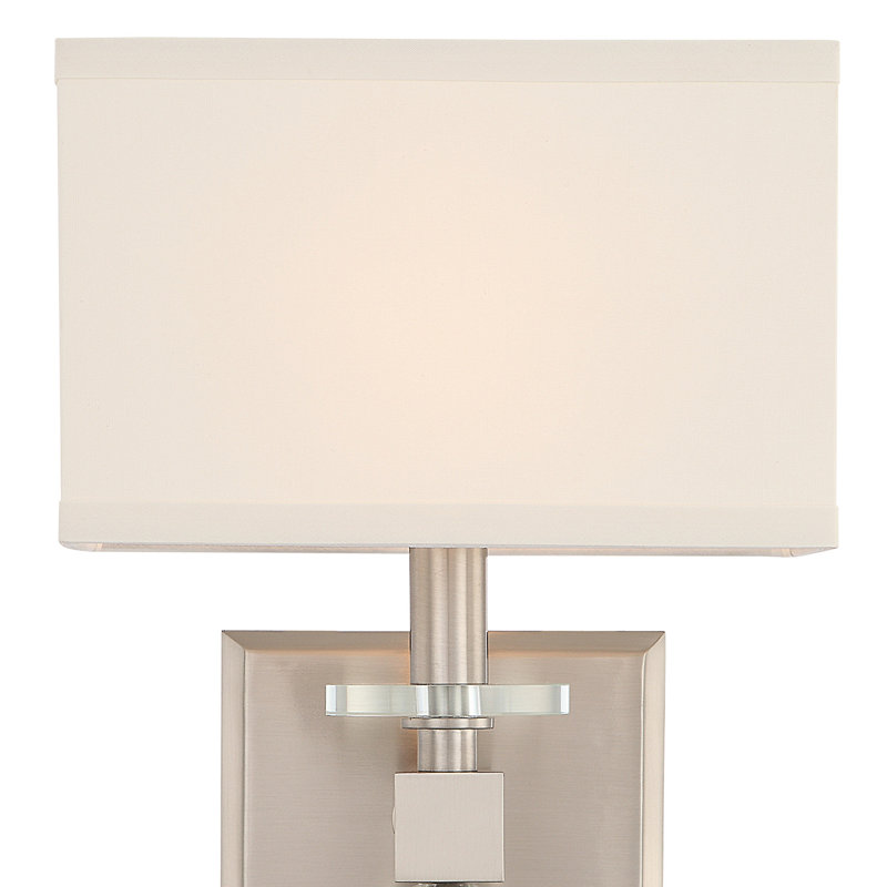Cassian 1 - Light Dimmable Armed Sconce, Brushed Nickel