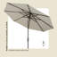 Parasol à manivelle inclinable 10 pi double bleu-913894444