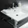 Kingston Brass Dreyfuss 25-Inch Ceramic Console Sink with Stainless Steel Legs