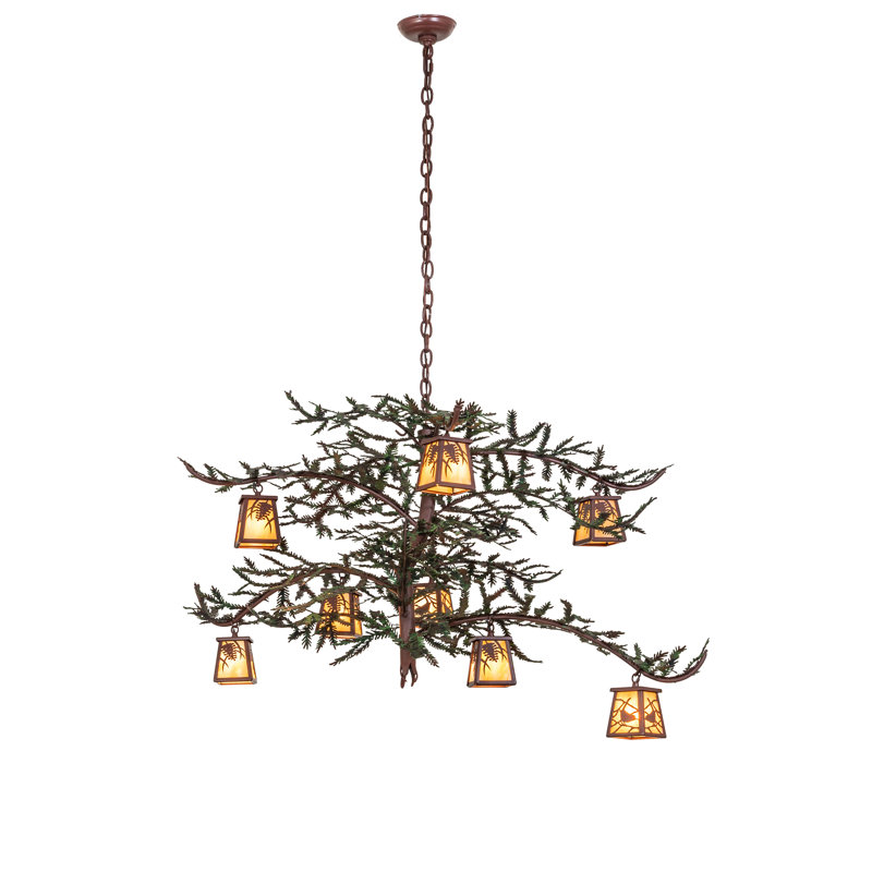 Lustre personnalisé 8 lumières de 48 po de largeur