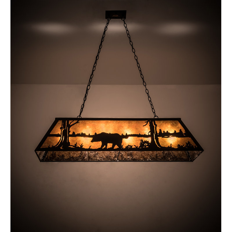 Rustic Lodge 6 - Light Pendant, 16" - 45.5" H x 48" W x 17" D
