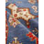Tapis d'intérieur rectangulaire oriental fait main en soie et laine blanc aqua, noué à la main-1024605739