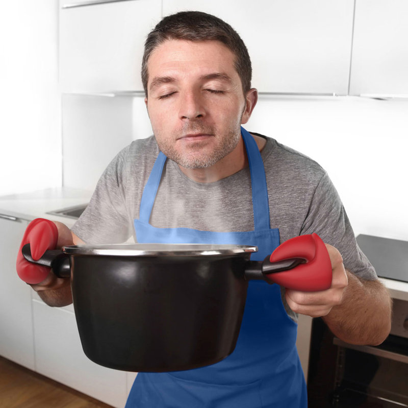 Porte-casseroles en silicone véritable Fred Pot Pinchers, rouge