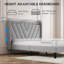 Lit tapissier capitonné en velours avec station de charge et tablette de rangement (gris clair, grand)-1952260840-1952260843