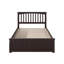 Lit plateforme en bois massif Huntsville avec pied de lit et tiroirs de rangement assortis-634937600-634937601