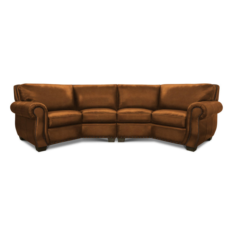 Canapé modulaire en cuir Rafael, Cuir véritable Polo Maestro Artisano