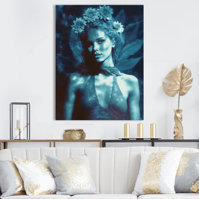 «Ellexis Vintage Model In Retro Blue III», reproduction sur toile