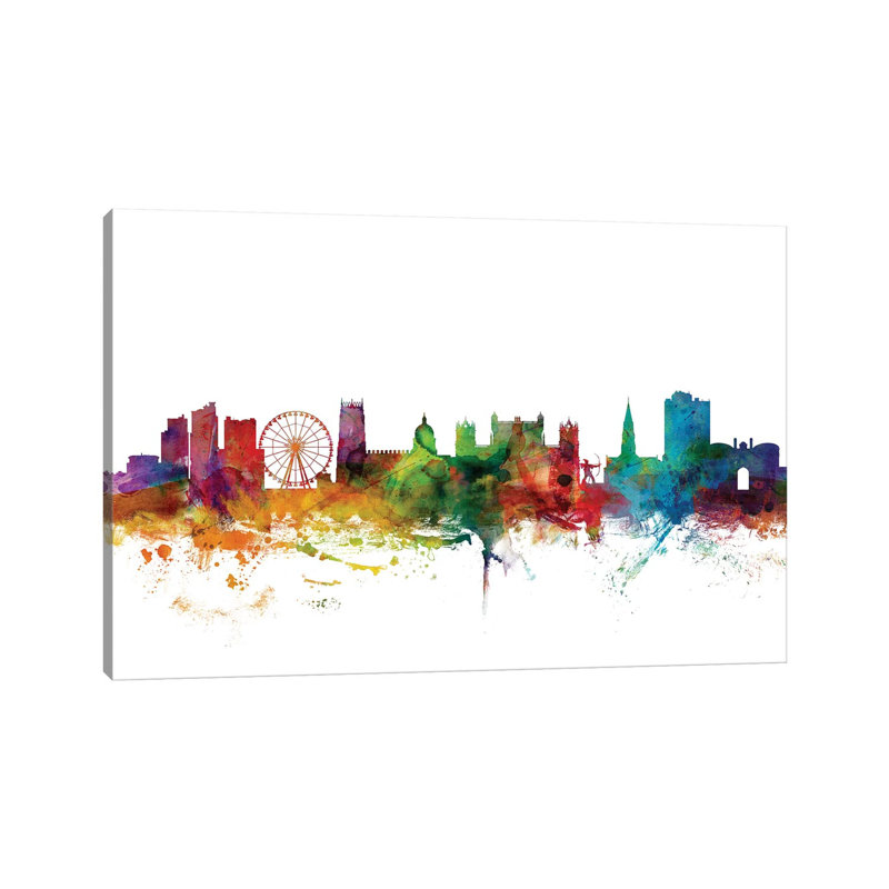 Nottingham, England Skyline by Michael Tompsett - Wrapped Canvas Gallery-Wrapped Canvas Giclée