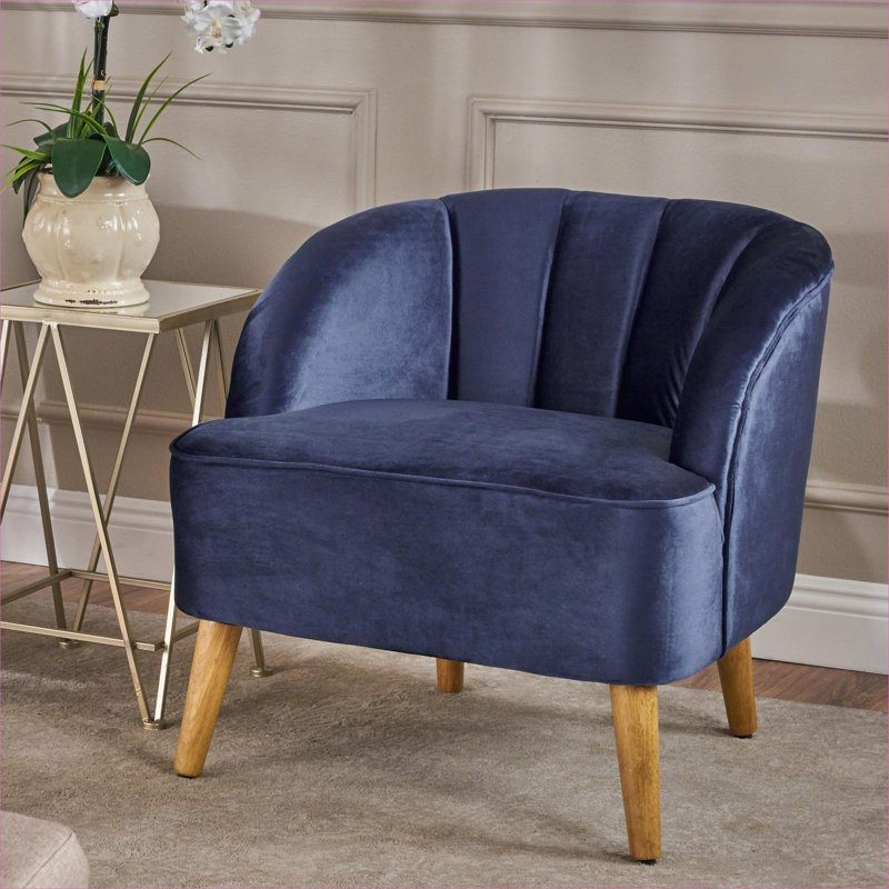 Sièges d'appoint de salon et de chambre à coucher | Fauteuil club Altay Mid-Century, Bleu
