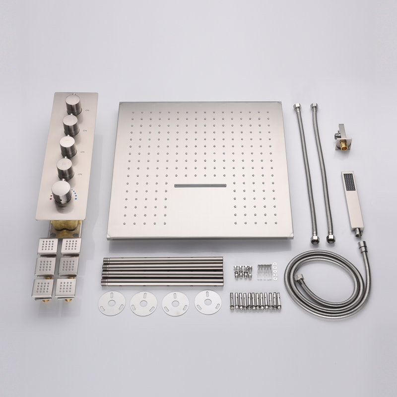 All-In-One Kit with Rough in-Valve, Brushed Nickel