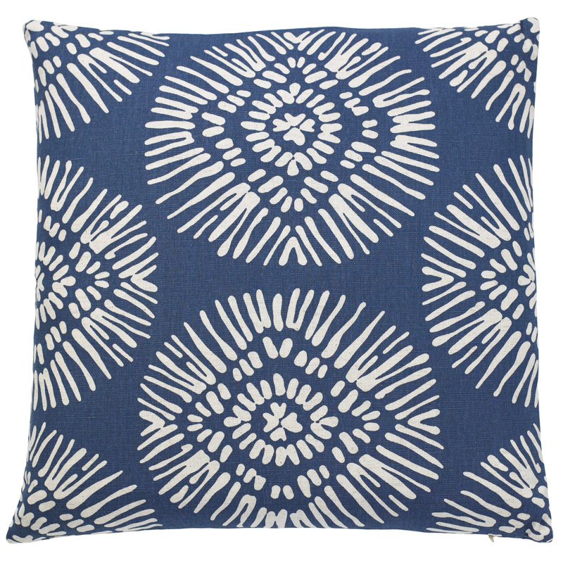 Lanai Pillow Sham Cotton Blend Geometric Sham, Blue, King
