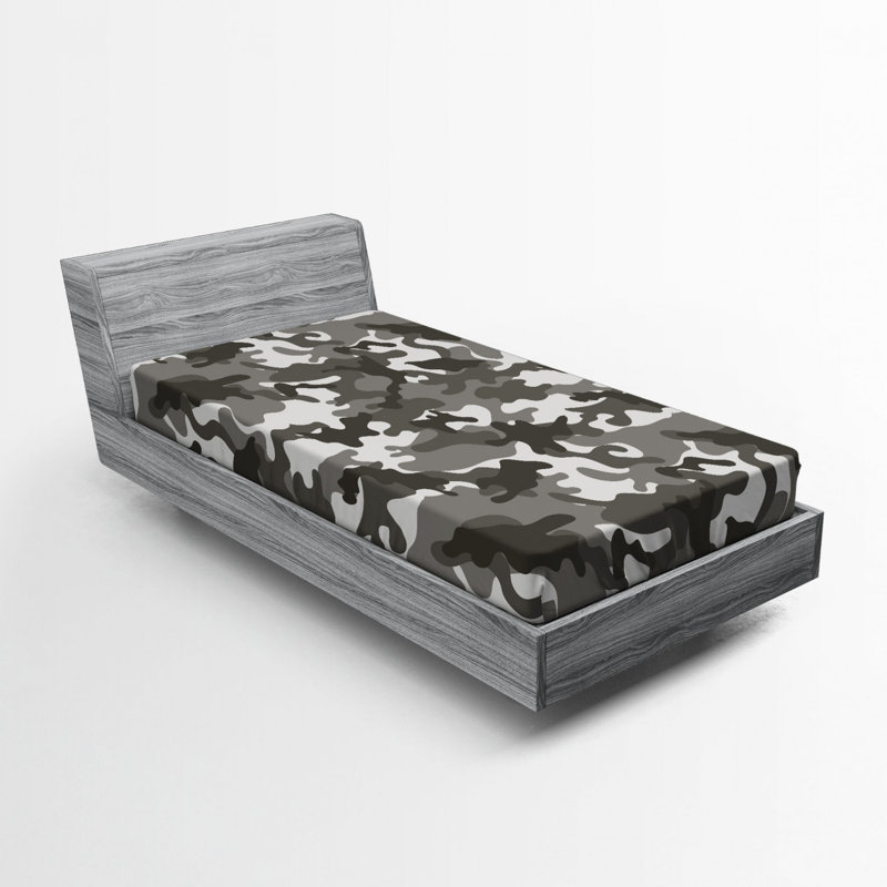 Microfiber Camouflage Fitted Sheet, Twin XL Fitted Sheet