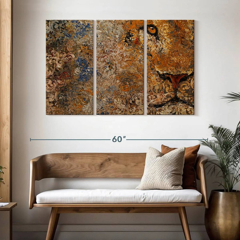 Barbary Lion, 32" H x 50" W