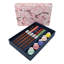 Ensemble de 5 paires de repose-baguettes en céramique et baguettes en bois à motifs de fleurs de cerisier Sakura pastel-133680818-133680820