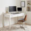 Bureau d'écriture en bois massif avec plateau à clavier rabattable et 2 tiroirs Warm Shaker-1857678744