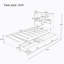 Lit plateforme simple en bois avec tête de lit bibliothèque-955682107-955682104