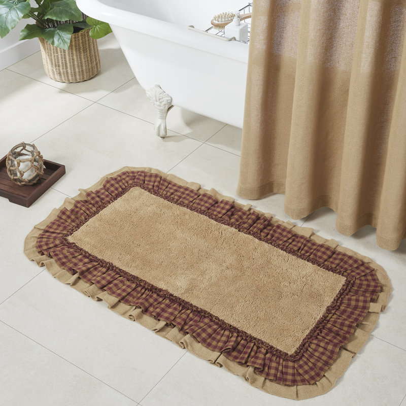Tapis de bain Dasha, L 27 po x L 48 po, Bourgogne
