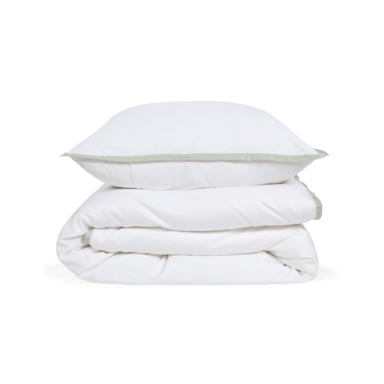 Langston Rayon Duvet Cover Set, Twin Duvet Cover +  1 Standard Sham, White/Ocean