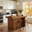 55.12 " W Kitchen Island with Solid Wood Top