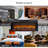 44 Inch Wall Recessed Electric Fireplace With Remote And Imitation Flame , Led Light Heater