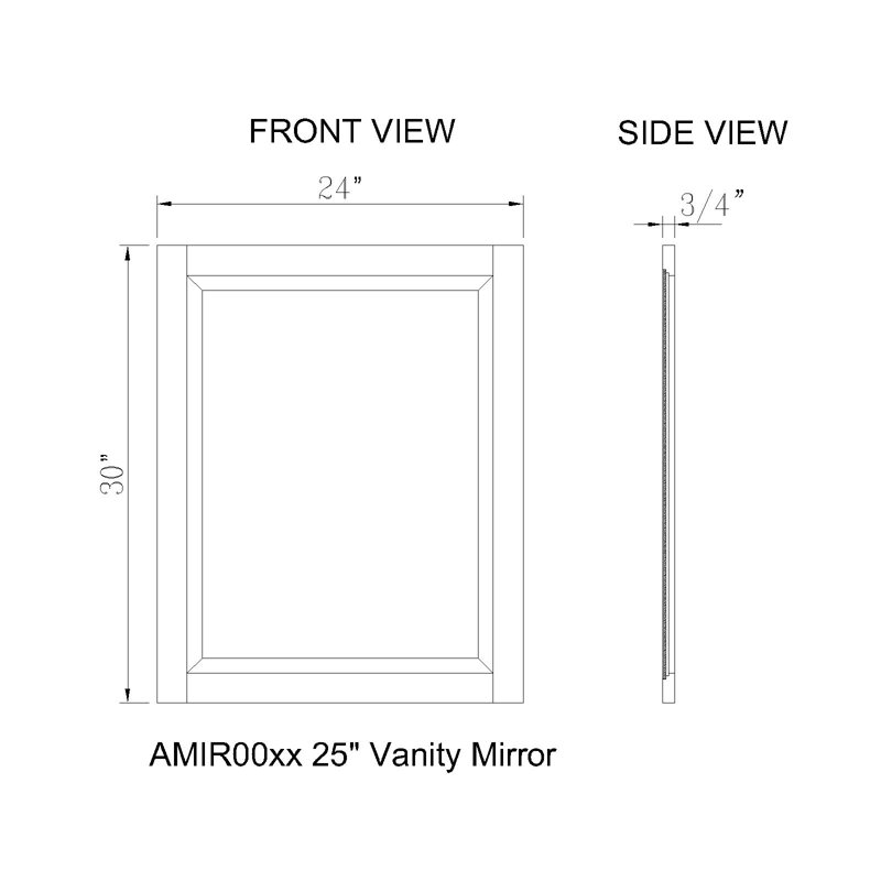 Vanity Mirror, White