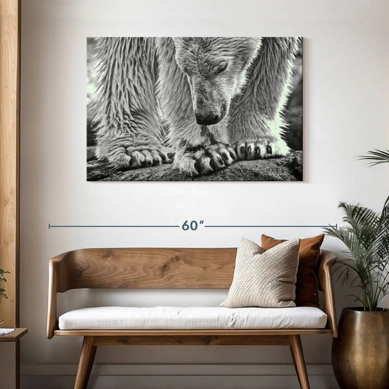 Brampt Wet Polar Bear, 30" H x 45" W