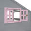 Lit superposé simple au-dessus d'un lit simple avec une maisonnette, un rangement et une structure en bois de pin durable