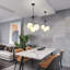 3 - Light Modern Dimmable Globe Keyari With Frosted White Glass Shade-434813721