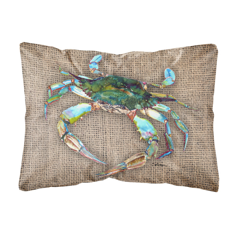 Coussin décoratif intérieur / extérieur brun crabe