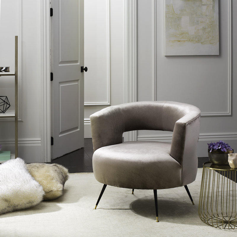 Schumacher Upholstered Barrel Chair, Hazelwood