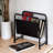 Modern Metal & Faux Leather Magazine Rack  Minimalist Organizer For Industrial Decor-1810037688